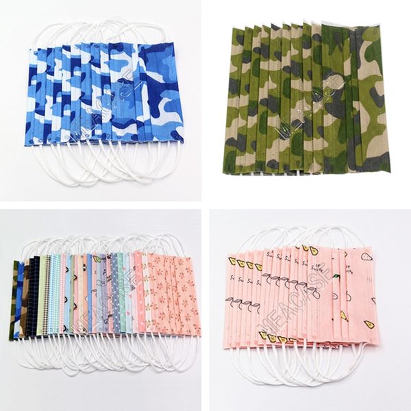 

10pcs/lot disposable fashion face mask cartoon printed face mask non-woven fabric dustproof mouth-muffle cover new d81710, Black