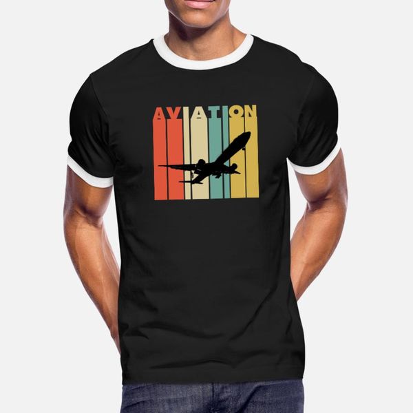 

colorful plane with aviation text and lines t shirt men fit 100% cotton round neck outfit fit casual summer style leisure shirt