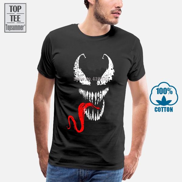 

venom face men's & kids movie men tee shirt fashion harajuku tshirt homme humour t shirt black of white t shirts xxxxl