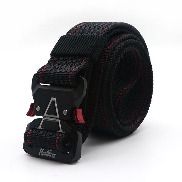 

3.8cm открытый mens nylon военный тактический ремень, Black;brown