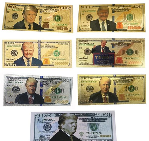 

7 foil supplies america gold president styles bills crafts us trump banknote election general commemorative coin donald dollar pvrdg