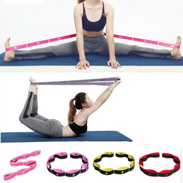 

women fitness bodybuilding elastic leg ballet band door stretching strap yoga exercise foot stretcher sale