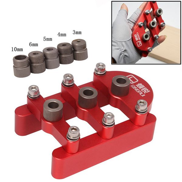 

self centering dowelling jig 3/4/5/6/8 / 10mm woodworking hole drill punch positioner guide locator jig joinery system kit tools