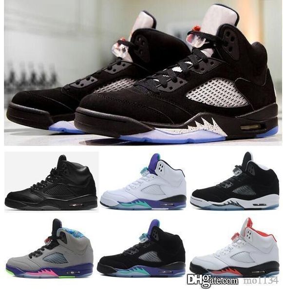 

5 5s v bel air black grape olympic metallic gold white cement man basketball shoes camo cdp fire red blue suede cny oreo sport sneakers