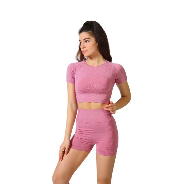 

seamless yoga set women gym suit gym clothing fitness leggings+cropped shirts tights padded push-up sports bra sports suits, White;red