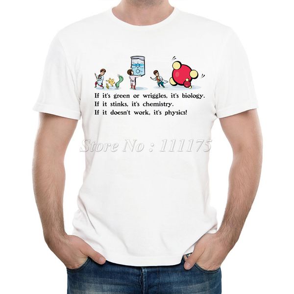 

2019 men's new funny biology chemistry and physics printed t shirt summer cool design soft short sleeve tee