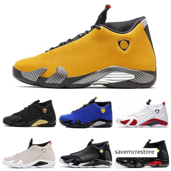 

wholesale 14 14s university gold red men basketball shoes desert sand candy cane last sblack toe thunder sports sneakers size 40-47, Black