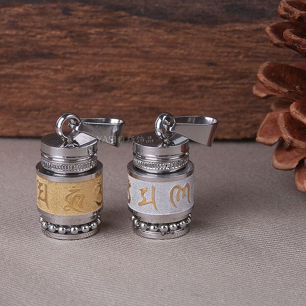 

pendant necklaces necklace men's pendants stainless steel hip hop chains sanskrit mantra jewelry on the neck gifts for male accessories, Silver