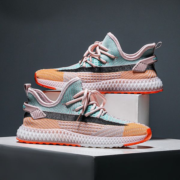 

style trend outdoor leisure shoes non-slip walking jogging shoes male footwear men designer breathable men sneakers, Black