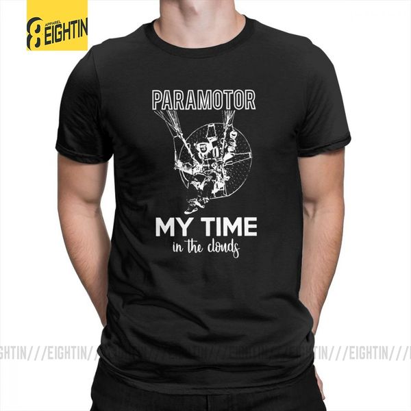 

paragliding tees short sleeved novelty vintage style paraglider t shirts purified cotton crew neck men's t-shirts simple style