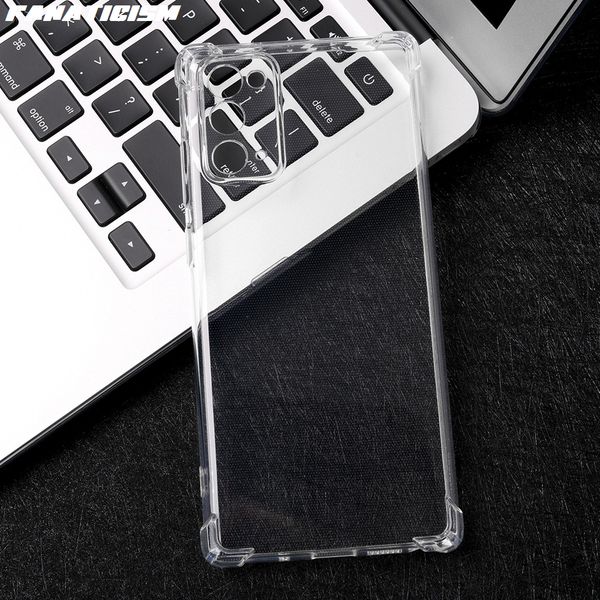 

airbag anti-knock clear phone cases for samsung galaxy note20 note 20 ultra 1.5mm soft tpu silicone shockproof cover