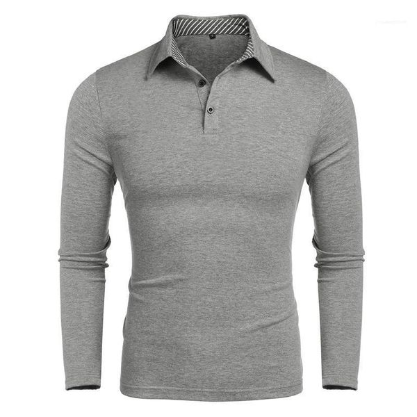 

mens autumn business polo shirts spring solid color turn down collar, White;black