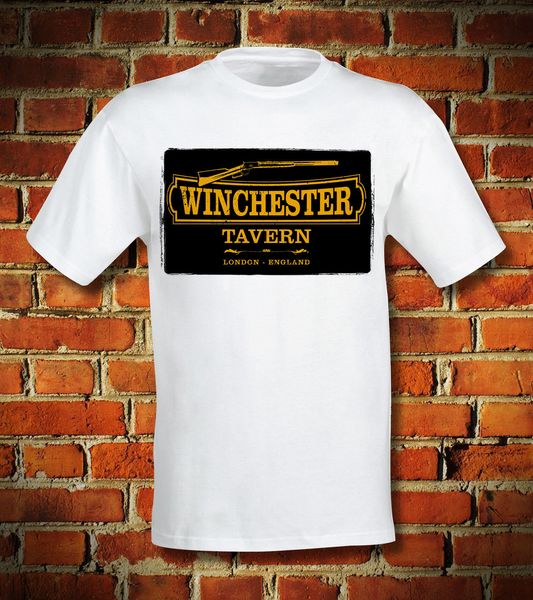 

2019 new summer tee shirt funny t shirt shaun of the dead winchester tavern pub logo retro vintage custom t-shirt