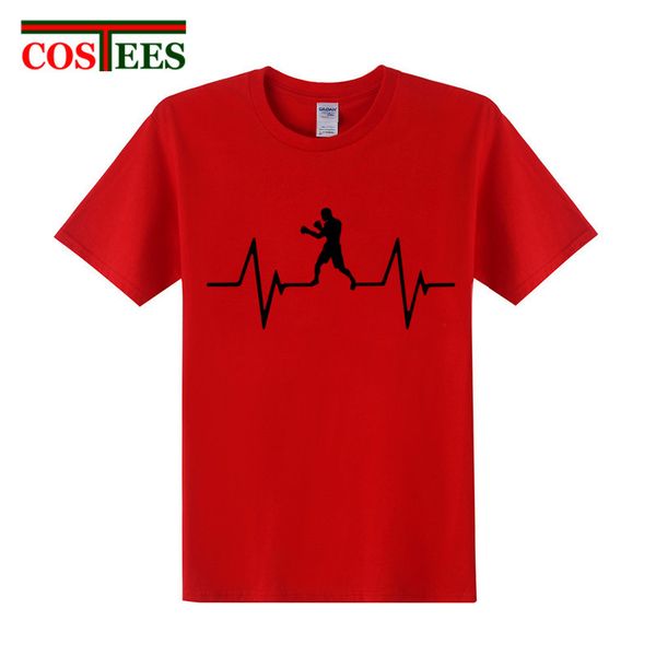

amazing boxinger heartbeat love t-shirt men man's brand design short sleeve thanksgiving day custom family normal shirt male