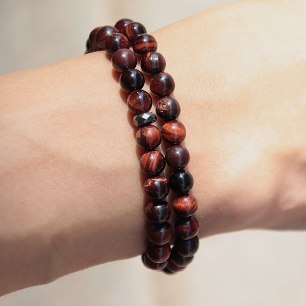 

noter mens bracelet beads double layer natural stone braslet tiger eye male braclet accessories gift for boyfriend bijoux homme, Golden;silver