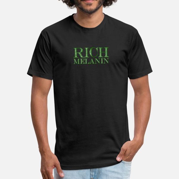 

rich melanin t shirt men designer short sleeve o-neck standard sunlight humor spring autumn natural shirt