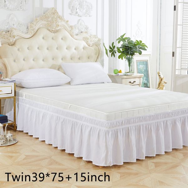 

three sides bed skirt twin queen solid sleeveless elastic breathable ruffles