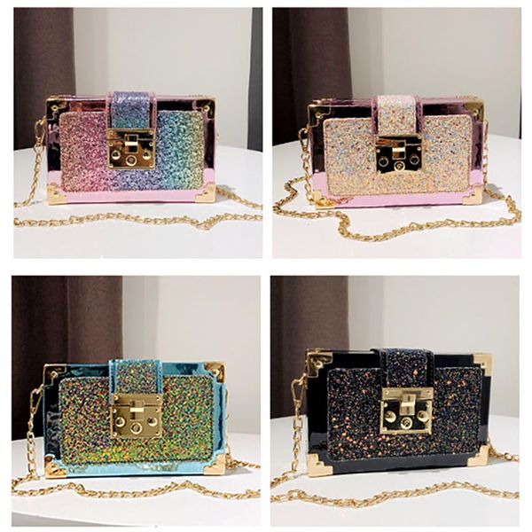 

женщины роскошные сумки конструктора блестки сумки на ремне горячие ins популярные женщины отдыха кожа pu посланника crossbody сумка # 45