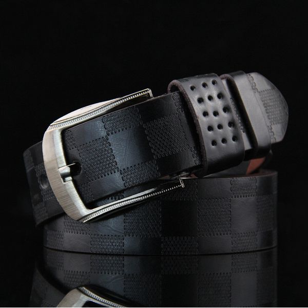 

men's classic belt modern pin buckle design jeans suitable for young people decorative new belt, Black;brown