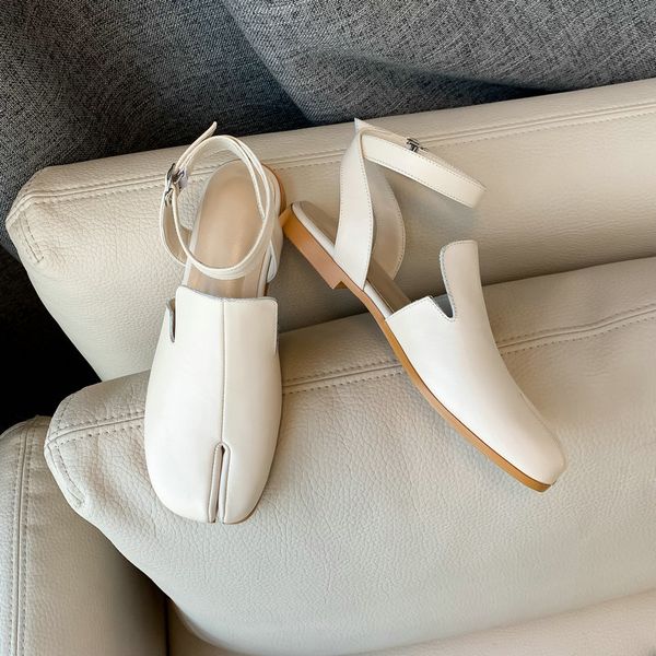 

new casual shoes pumps for women low heels flip-flops pumps round toe genuine leather women shoes, Black