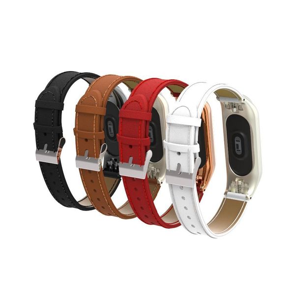 

новейшая ссылка браслет для mi band 3 браслета ми band3 ремешка кожаного ремешка miband3, Black;brown