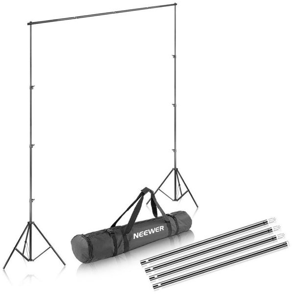 

cgjxsneewer background stand support system 2 .6m x 3m /8 .5ft x 10ft kit with carrying case for muslins backdrops ,paper and canvas t200610