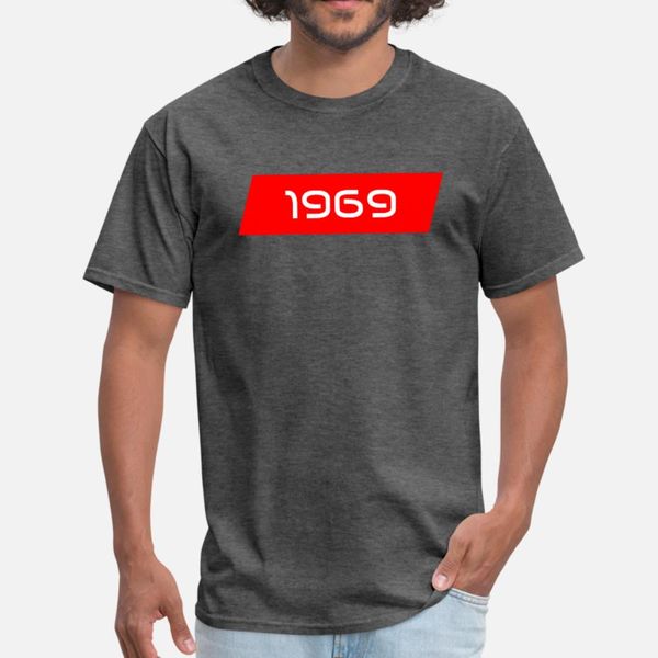 

1969 red t shirt men print cotton crew neck clothes fitness new fashion summer style cool shirt