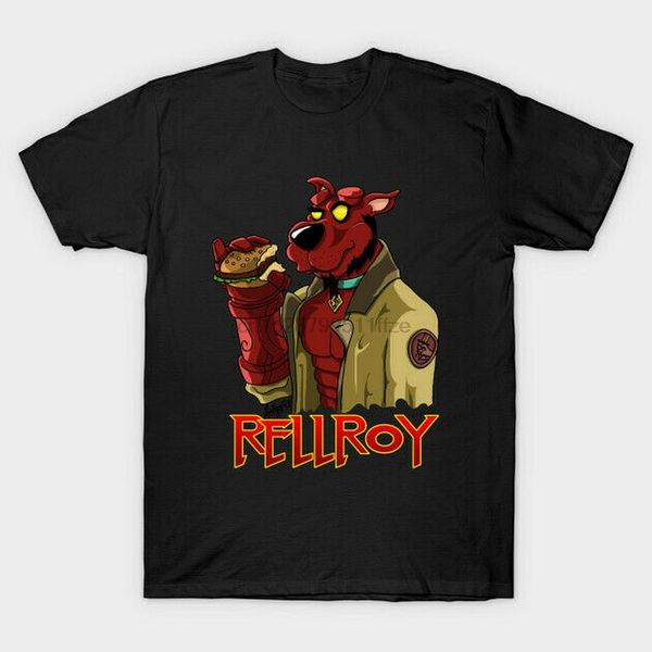 

rellroy hellboy scooby-doo parody funny halloween black t-shirt fred jones s-3xl homme customized tee shirt