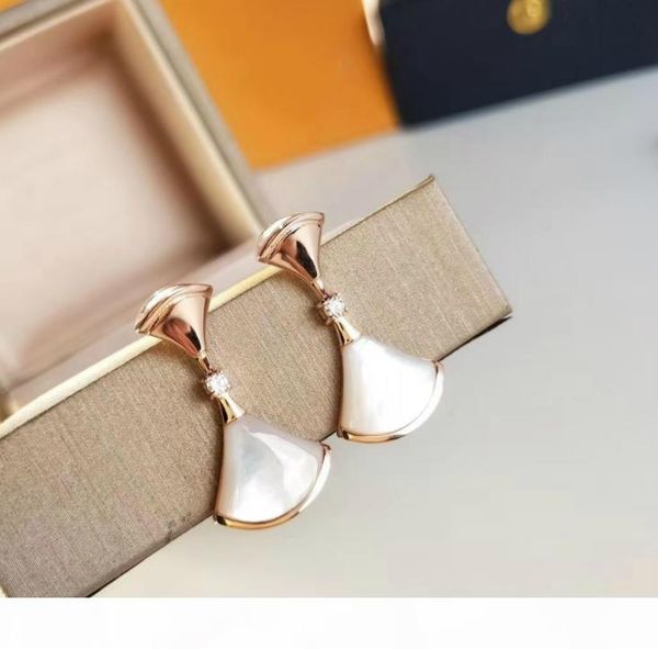 

роскошные свадебные ювелирные изделия dream серьги классический белый белл вентилятор серьги женщины банкет партии аксессуары ювелирные пода, Silver