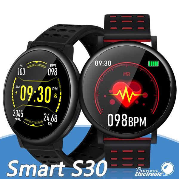 

cgjxss30 smart watch fitness tracker ip67 heart rate blood pressure 2 .5d curved glass screen eclusive sport data remote p with retail p