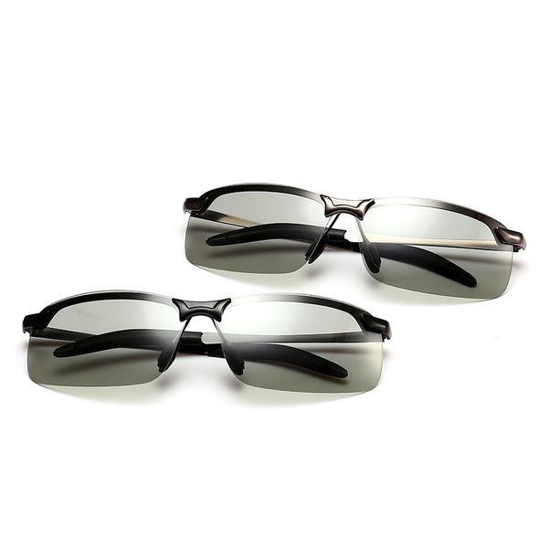 

2020 brand classic men aluminum frame sunglasses hd polarized uv400 mirror male pchromic sun glasses women for men, White;black