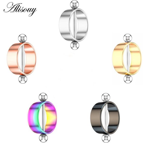 

alisouy 1pcs titanium nipple piercing barbell nipple shield charming rings for women body piercing jewelry, Slivery;golden