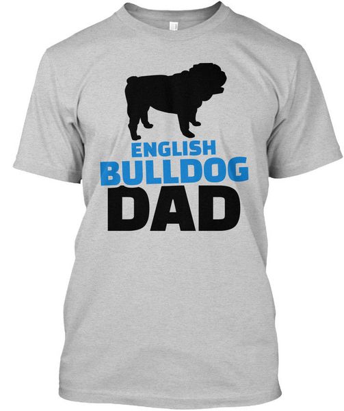 

английский бульдог папа хлопок мужчины футболки классическая 2019 o шеи streetwear hip hop tops movie tee