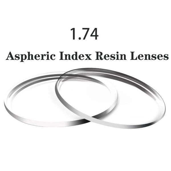 

1.74 index prescription lenses cr-39 resin aspheric glasses lenses myopia hyperopia presbyopia optical lens 2pcs, Silver
