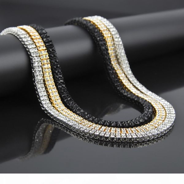 

new arrival jewelry mens silver plated iced out 30inch 2 row simulated hiphop chain necklace bracelet for men
