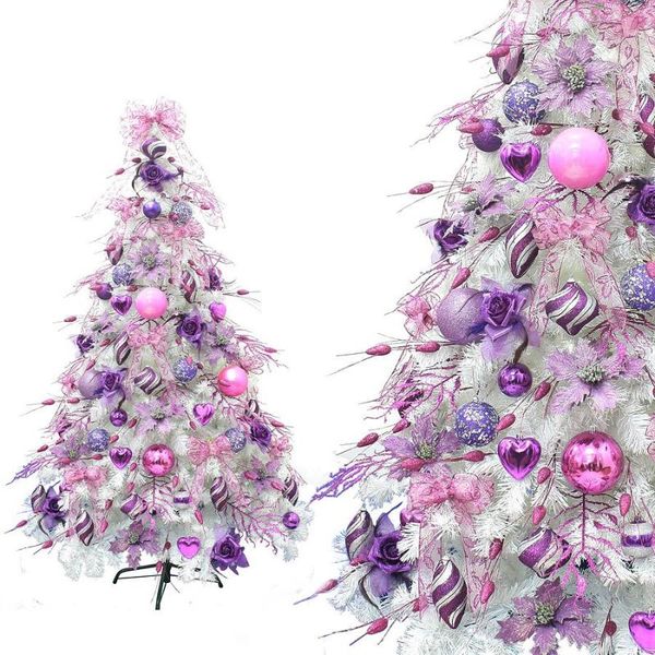 

pink christmas tree home decor xmas tree new year snowtime bushy