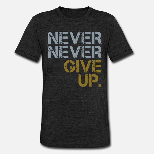 

never never give up t shirt men fitness tee shirt round collar kawaii fitness basic spring letter shirt