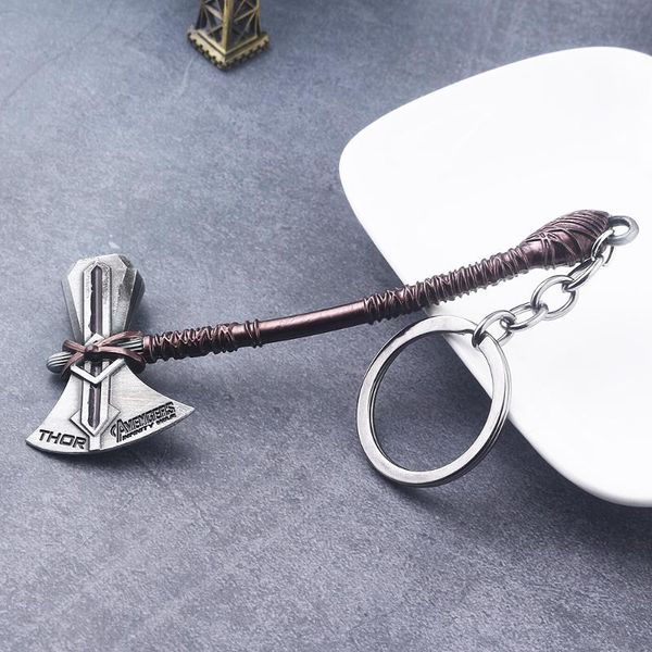 

3 thor new keychain storm tomahawk keychain dripping alloy axe pendant jewely accessories fashion gifts for men, Silver