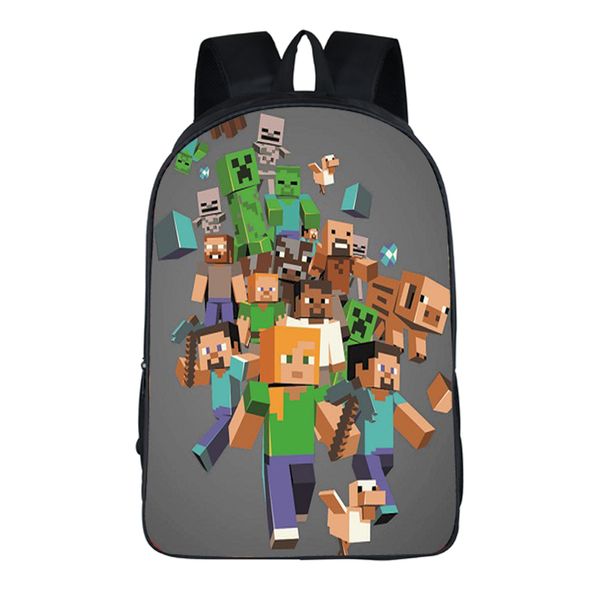 

горячие minecrafting аниме schoolbag детские игры школа рюкзак дети ранцы мультфильм дизайн тинейджеров книжные сумки