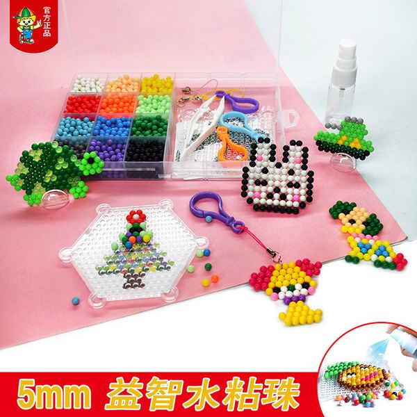 

magic water glue bead puzzle decoration colorful crystal diy beads water spray 3d puzzle educational toys for children kit ball game