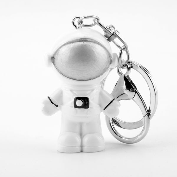 

new fashion space astronaut keychain creative cartoon astronauts pendant keyring trendy key chain car key ring accessories, Silver