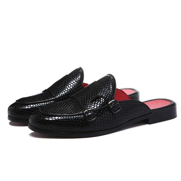 

new big size 48 men walking shoes luxury black slip on dress slippers microfiber leather shoes lazy embossed loafers men classic