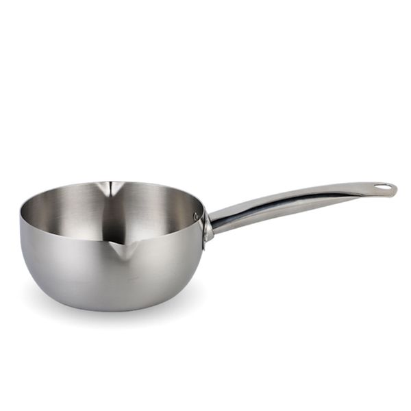

soup pot pan milk stainless steel single handle boiler kitchen supplies