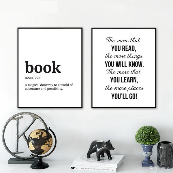 

определение art picture book on the wall hd печать черно-белый плакат домашнее украшение nordic canvas картина modular