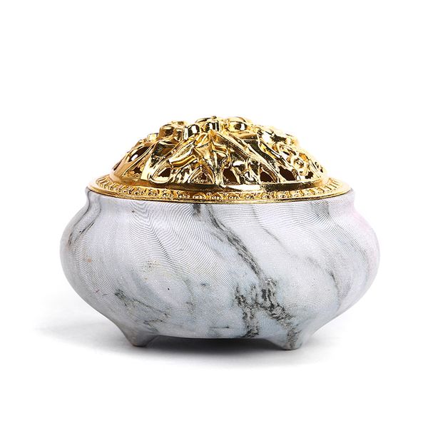 

simulation stone print fragrance lamps with fireproof cotton incense burner metal cap censer portable popular with various color 5wl j1