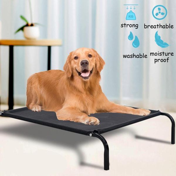 

kennels & pens elevated pet bed detachable summer dog cooling outdoor breathable mesh raised cat puppy mat sleep camping