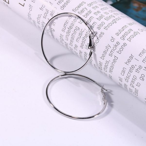 

new designer hoop earrings circle hoop earrings brincos bamboo pattern fine thread round earrings for women statement party jewelry gift, Golden;silver