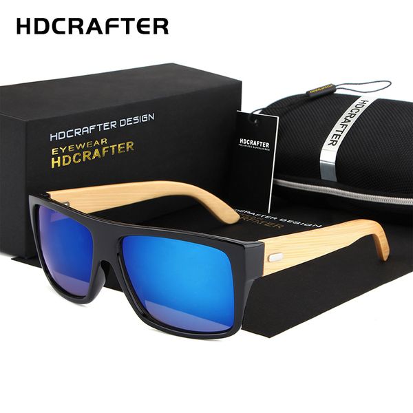 

hdcrafter 2020 retro wood sunglasses men bamboo sunglass for women brand designer anti uv goggles mirror sun glasses oculo, White;black