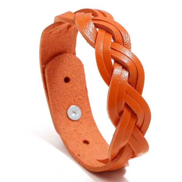 

2020 new korean women's woven pu bracelet simple wild color student bracelet for lovers fashion jewelry accessories wholesale, Golden;silver