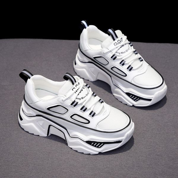 

women sneakers white black designer shoes woman autumn winter chunky sneakers fashion light dad shoes ladies platform footwear
